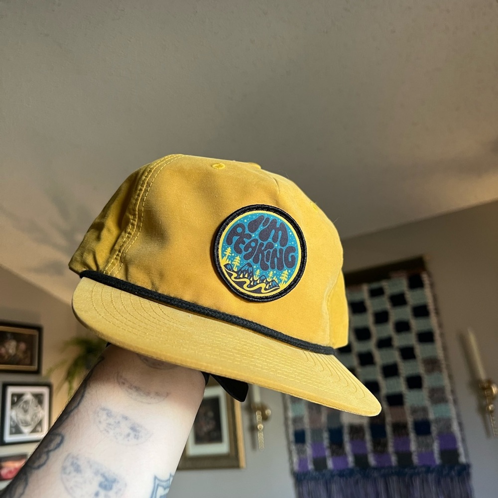 Yellow Snapback Hat With Patch - image 1